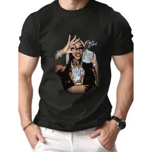 Sexy Red Graphic Black T-Shirt